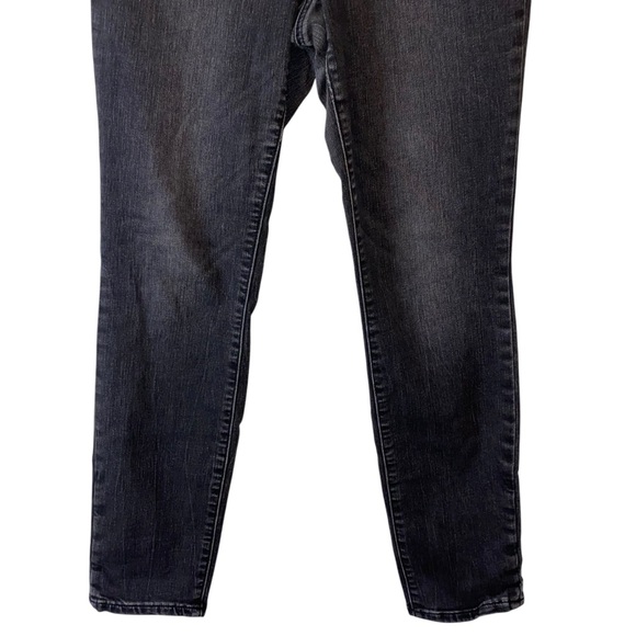 Athleta Sculptek Dark Gray Skinny Ankle Denim Jeans Size 6 Shapewear Midrise - Picture 3 of 10